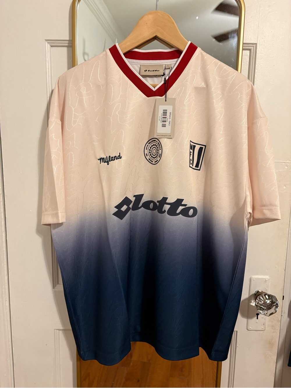 LOTTO Mifland FC Men's Gradient Short-Sleeve Football Soccer Kit Jersey NWT